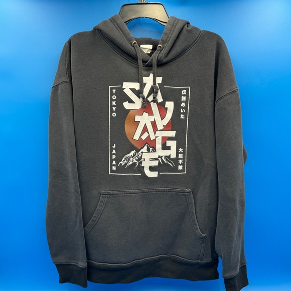 Angel Other - Tokyo Japan Graphic Hoodie Sweatshirt Mens XL Black Hooded Pullover‎
